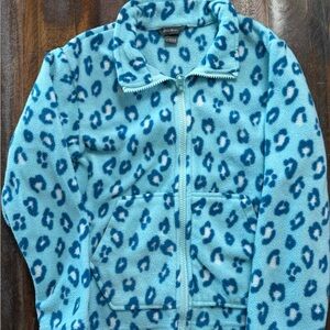 Eddie Bauer Kids Blue Leopard Print Puffer Jacket
